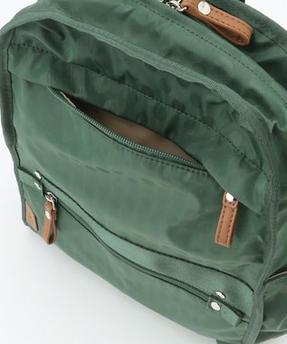 Y'SACCS 撥水ナイロンテープデザインスクエアバックパック ダークグリーン