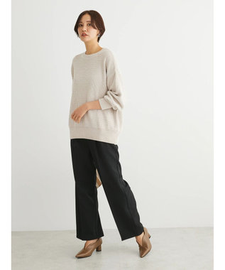 Green Parks ベロアモールニットプルオーバー Beige