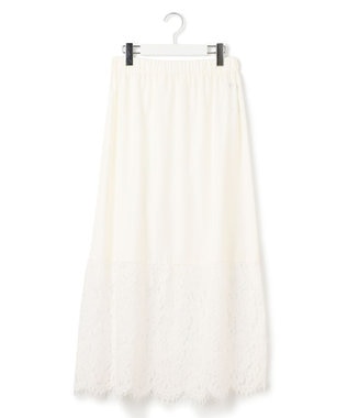 23区 S 【LEE10月号掲載/洗える】レースコンビ ペチコート スカート ホワイト系