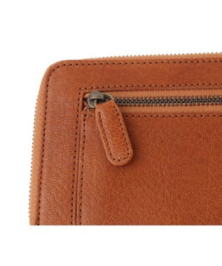 genten ゴートベーシック Ｌファスナー長財布 チャ