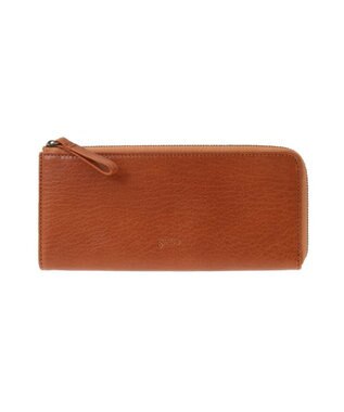 genten ゴートベーシック Ｌファスナー長財布 チャ