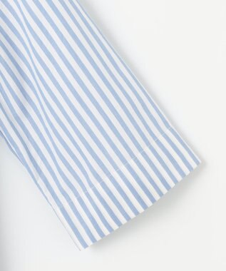 23区 【Indian Factory】コットンポプリン タックディテール シャツワンピース ブルーストライプ