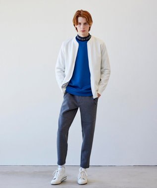 23区GOLF ウォッシャブルでお手入れも楽！【23Fondation/MEN】ニットブルゾン ホワイト系