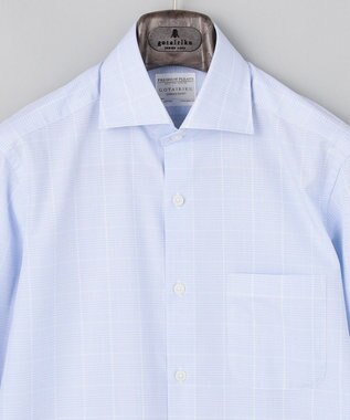 GOTAIRIKU 【形態安定】PREMIUMPLEATS_ワイドカラー _通年ドレスシャツ(26年春夏限定色) サックスブルー系4