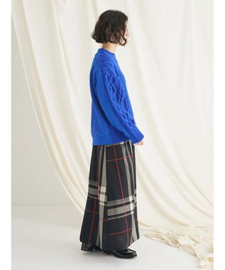 CRAFT STANDARD BOUTIQUE 先染めチェック（大）スカート Black