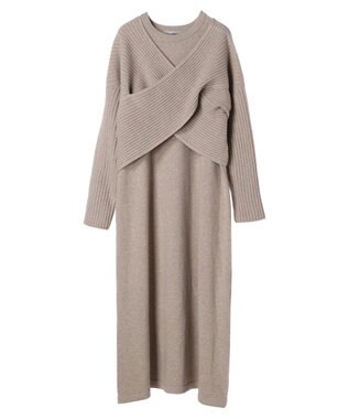 Green Parks armonia. ＳＥＴ２点ニットワンピース Beige