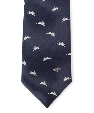 J.PRESS MEN 【JOKE TIE COLLECTION】兎と亀 ネクタイ ネイビー系7