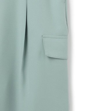 ICB FluidBackSatin ワイドストレートカーゴパンツ ダークセージ