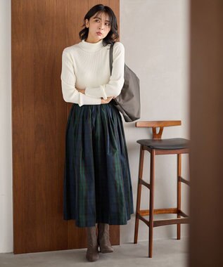 ANY 【洗濯機可】ウォームニットリブタートルネック オフ