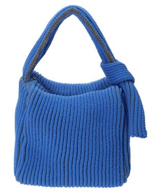 earth music&ecology ツートンリブワンショルバッグ Blue