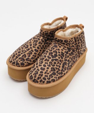 WEGO 【25年秋冬新作/あったかブーツ】厚底ムートンタッチブーツ 柄1