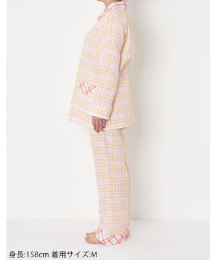 tsumori chisato SLEEP パジャマ　長袖　長ズボン　綿100%　二重ガーセ素材　/ワコール　UDX547 イエロー