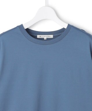 23区 シルキータッチ ベーシック Tシャツ ダルブルー系