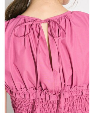 Green Parks シャーリングデザインコルセット風ブラウス Pink