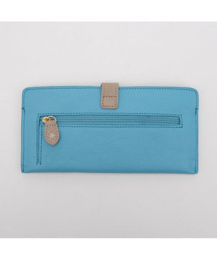 UNBILLION アトランタ ATLANTA / 牛革薄マチロングウォレット ブルー