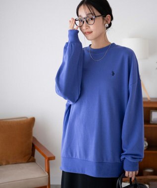 WEGO U.S. POLO ASSN.|別注ワンポイントスウェットプルオーバー パープル