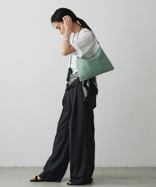 russet エンボスモノグラムショルダーバッグ(CE-1547) Green