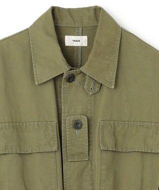 NAVE 【ReNAVE・セットアップ可/洗える】コットンリネンカルゼ ジャケット カーキ系