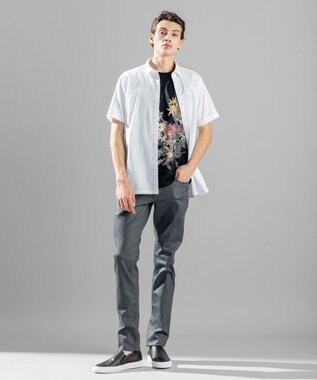 JOSEPH HOMME ピクセルフラワープリント　Ｔシャツ ブラック系