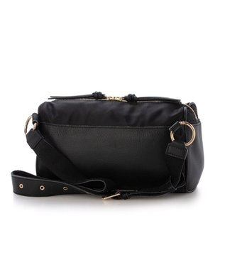 UNBILLION ペルケ perche / 牛革×ナイロンチェンジベルトキーチャームショルダー ブラック