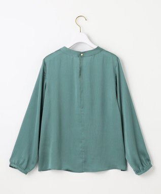 ANY SIS 【洗える】メタルパーツボウタイ ブラウス 長袖 スモーキーグリーン