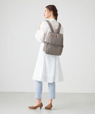 LA BAGAGERIE 【撥水ナイロン】ベーシックリュック グレージュ