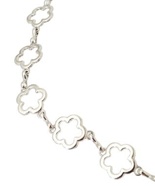 earth music&ecology フラワーチェーンベルト Silver