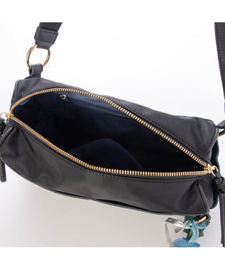 UNBILLION ペルケ perche / 牛革×ナイロンチェンジベルトキーチャームショルダー ブラック