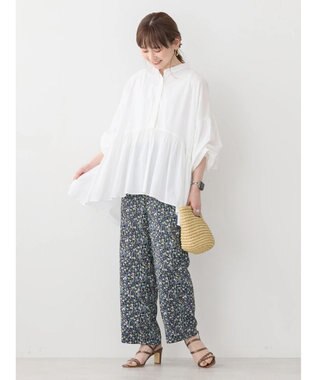 AMERICAN HOLIC サラックール／ＵＶカットティアードブラウス Off White