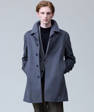 J.PRESS MEN ウールとカシミヤの品格素材【定番】ウールカシミヤビーバー ドレスショートコート_25年モデル ライトグレー系