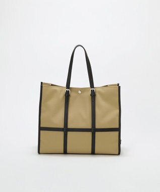 TOPKAPI 【Breath TOPKAPI】FRAME フレーム レザーベルト スクエア トートバッグ　A4 / 軽量 ベージュ