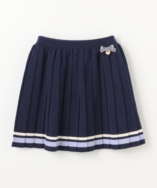 ANY KIDS プリーツニットスカート ネイビー
