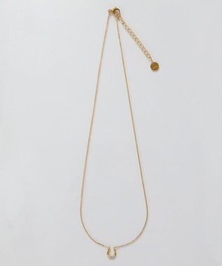 Phoebe <オンワード限定セット>【金属アレルギー対応】リッチラインフォースシューネックレス×ワンタッチビジューフープミニピアス/サージカルステンレス ゴールド