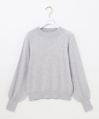 ANY SIS 【洗える】カシミヤブレンドパフ袖 ニット ライトグレー