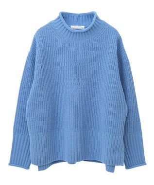 Green Parks ｍｏｋｏモールモックネックニットプルオーバー Blue