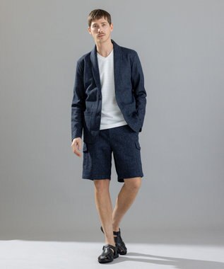 JOSEPH HOMME テックリブジャージー　Vネック半袖カットソー ホワイト系