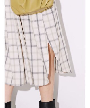 AMERICAN HOLIC イージーケアＷポケットシャツワンピース Check Ivory