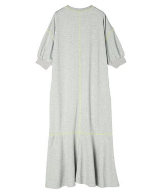 Green Parks ・Ｐｅｔｉｔ　Ｆｌｅｕｒ　カラーｓｔウラケワンピース Gray Mixture