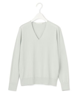 ICB L 【WEB限定カラーあり・接触冷感・UVケア・洗える】 シンセティックハイゲージ Vネックプルオーバー アイスグレー系