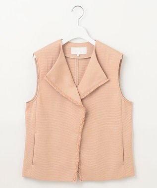 自由区 S 【カタログ掲載・セットアップ対応・接触冷感・UVカット・洗える】ライトバスケットクロス ジレ クラウドローズ