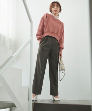 Feroux 【2WAY・洗える】リボンタイシアータートル カットソー ホワイト系