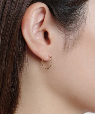 TOCCA 【WEB限定】LEGAME PIERCED EARRINGS L K10 天然石 ピアス L シーブルーカルセドニー
