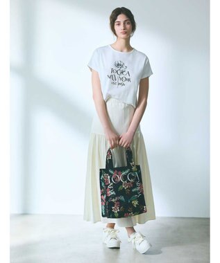 TOCCA 【接触冷感・UV90%以上カット・洗える】BLOOM OF TOCCA Tシャツ ホワイト系