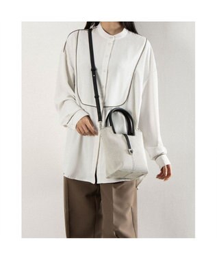 UNBILLION カシュカシュ cachecache / ベルトディテールミニショルダー ブラックミックス