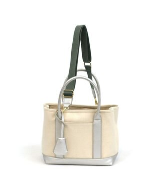 UNBILLION cachecache ショルダー付きパーテーションキャンバストートL シルバー