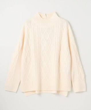 ANY 【6色展開】ソフトアクリルハイネックケーブルニット エクリュ