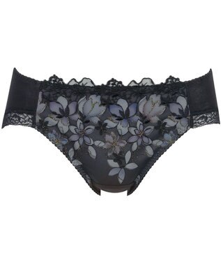 Wing ペアショーツ　【後ろ姿きれいブラ】　KB2717とペア　身生地部綿混　はきこみ丈あさめ　ウイング／ワコール　KF2317 ブラック