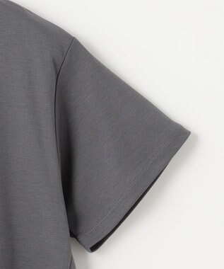 ANY L 【汗ジミ防止加工】シルケットスムースバックギャザーチュニック チャコール