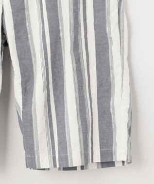 JOSEPH ABBOUD MOUNTAIN 【SPACE／UNISEX】JOE COTTONワイドストライプ ハーフパンツ ホワイト系2