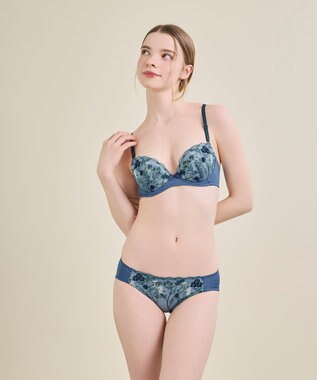 une nana cool ボタニカル柄のレースが華やか Botanic Garden インディゴブルー